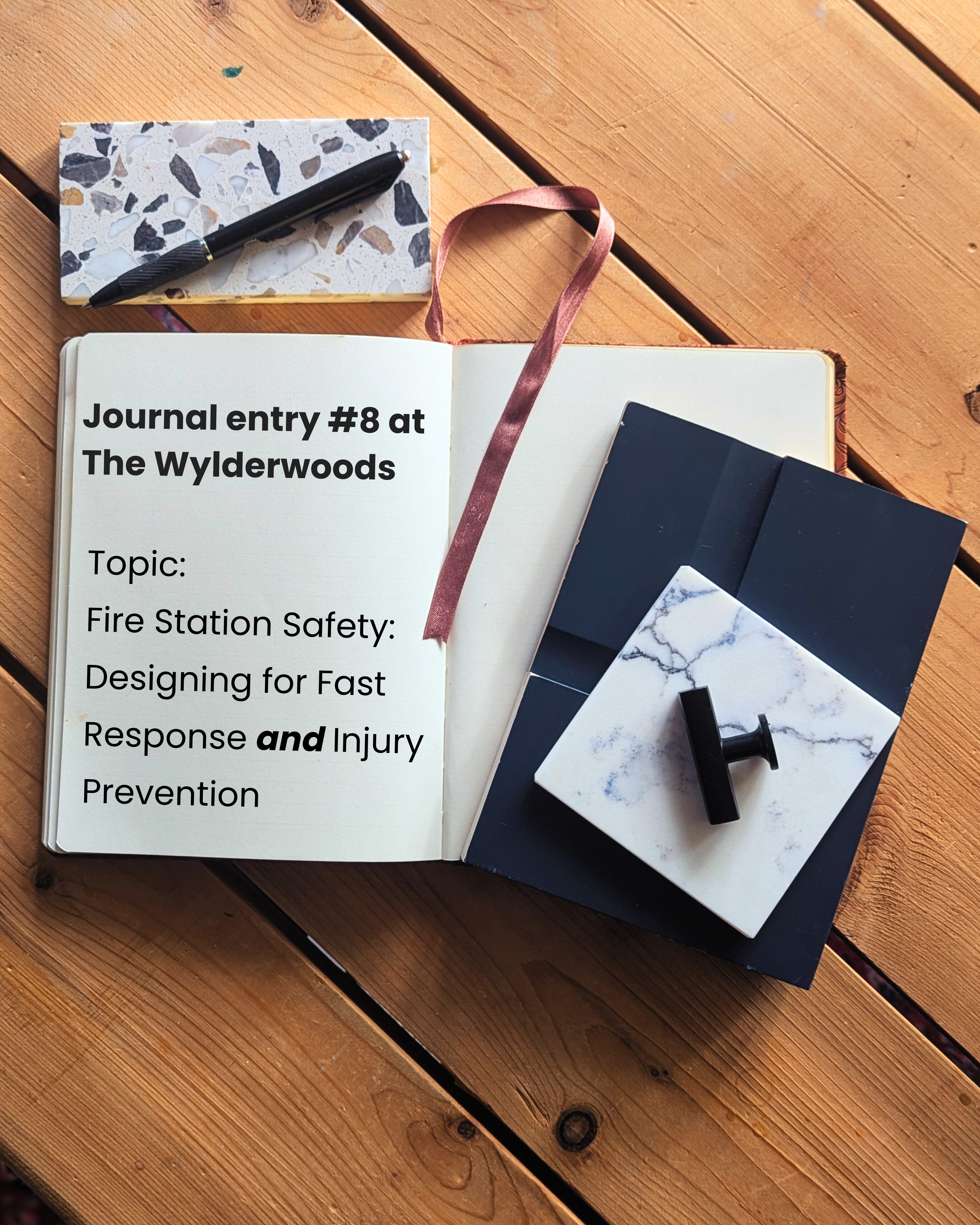 flat lay for fire station design