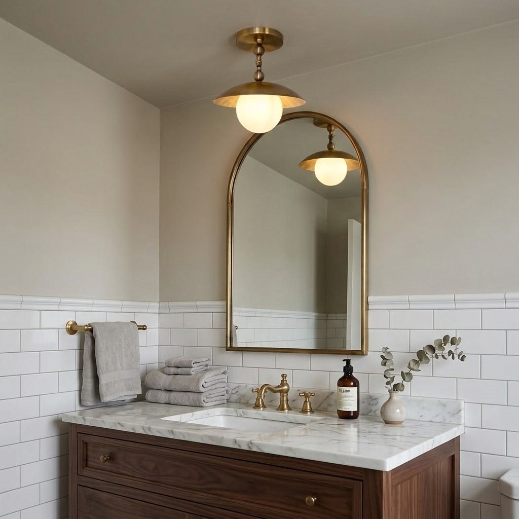 overhead bathroom lighting
