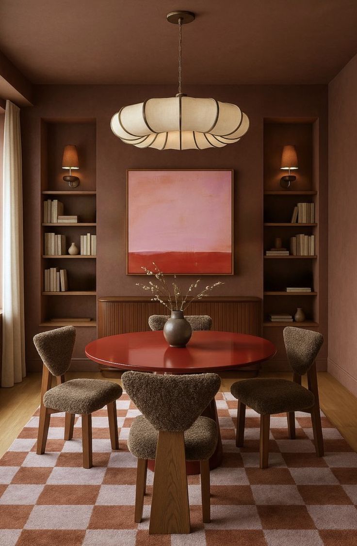 layered dining room lighting