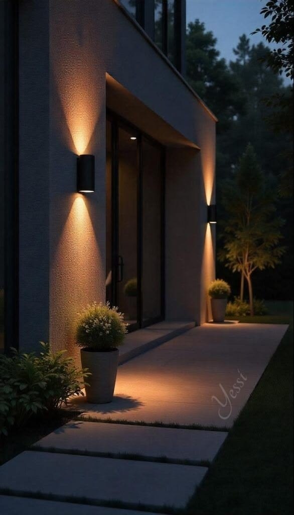 subtle exterior lighting