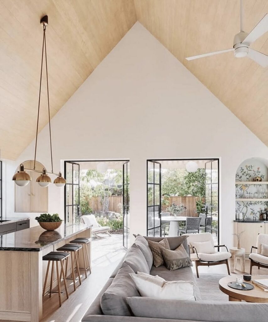 open plan living room lighting